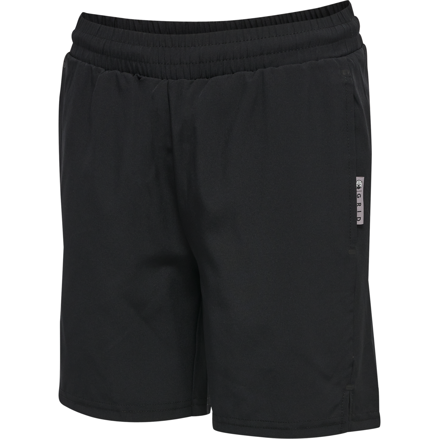 hmlMOVE GRID WOVEN SHORTS KIDS, BLACK, packshot