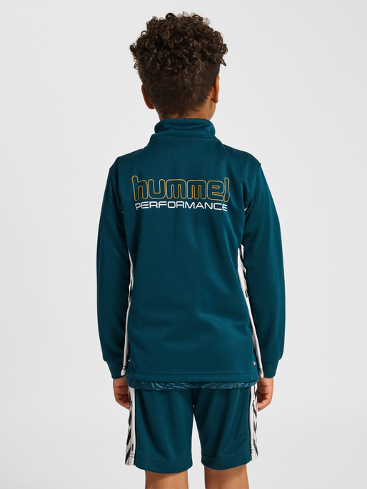 hmlJR CHEVRON ZIP JACKET, REFLECTING POND, model