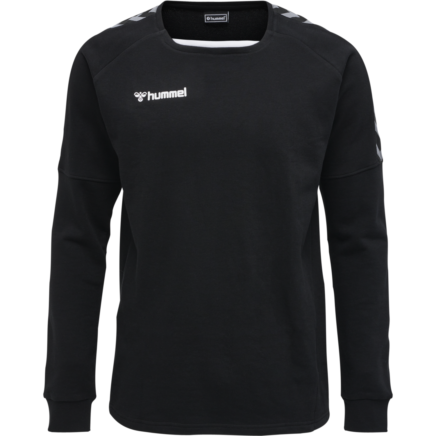 hmlAUTHENTIC TRAINING SWEAT, BLACK/WHITE, packshot