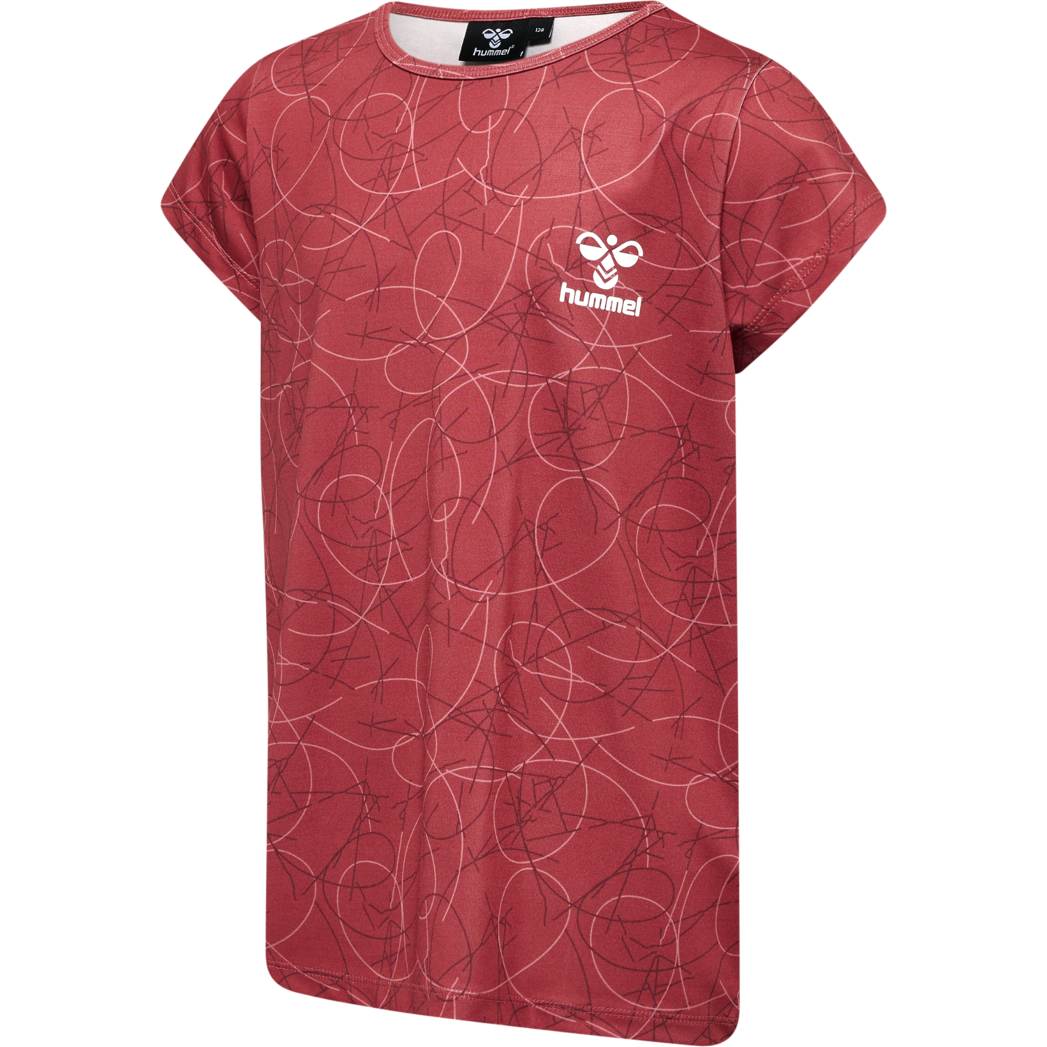 hmlNANNA T-SHIRT S/S, EARTH RED, packshot