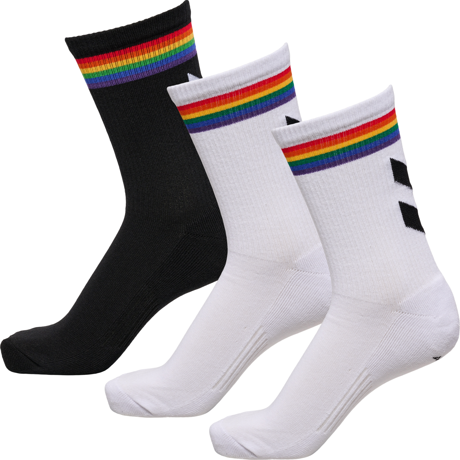 hmlRAINBOW STRIPE 3-PACK SOCKS, 9124, packshot