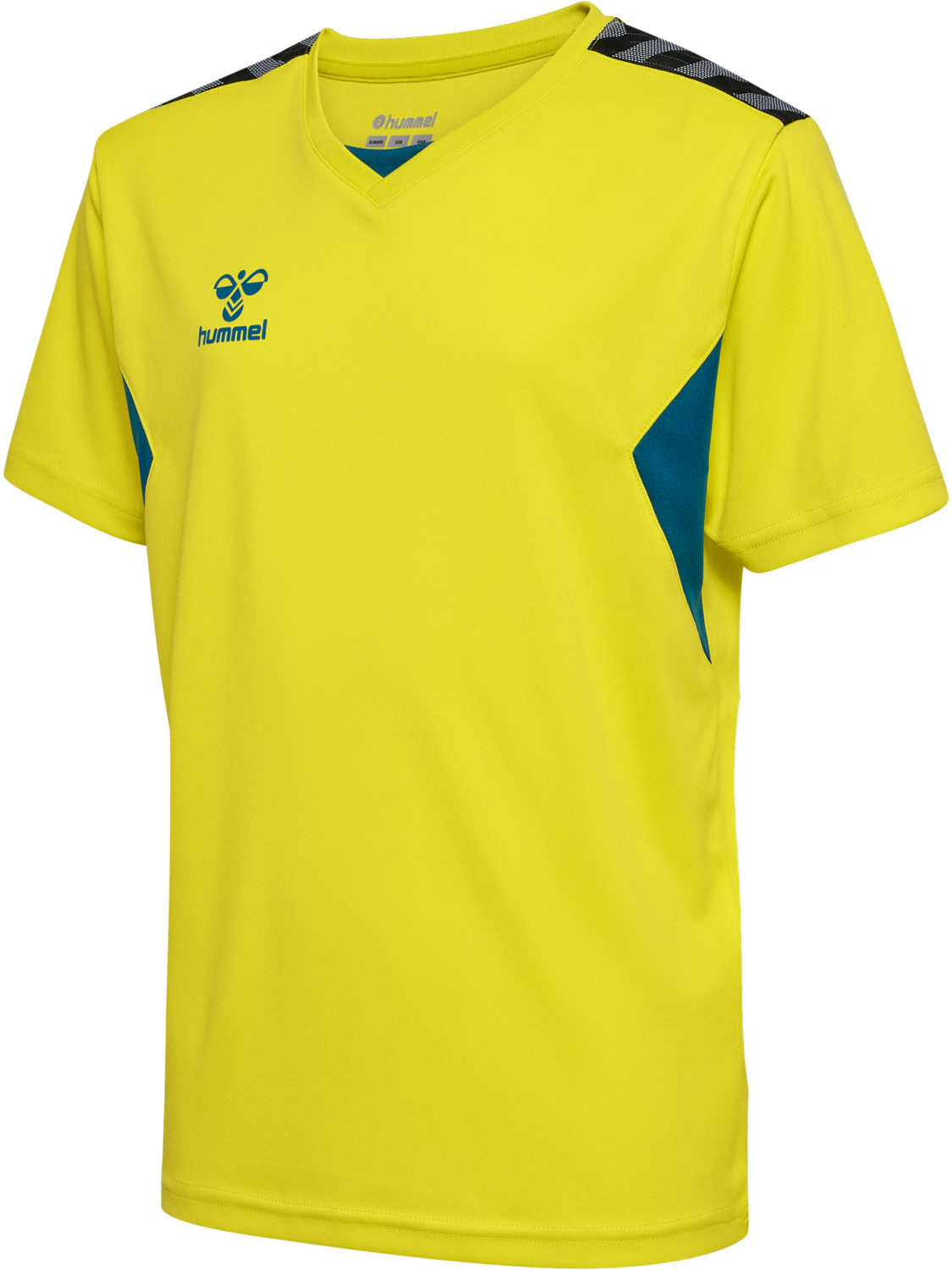 hmlAUTHENTIC PL JERSEY S/S KIDS, BLAZING YELLOW/TRUE BLUE, packshot