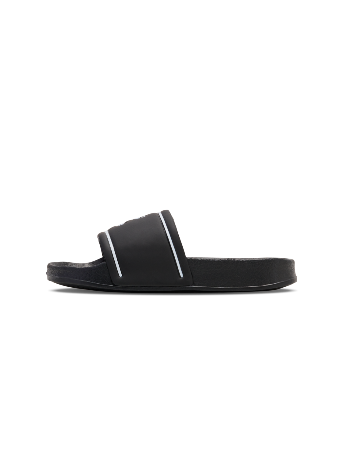 POOL SLIDE JR , BLACK/WHITE, packshot