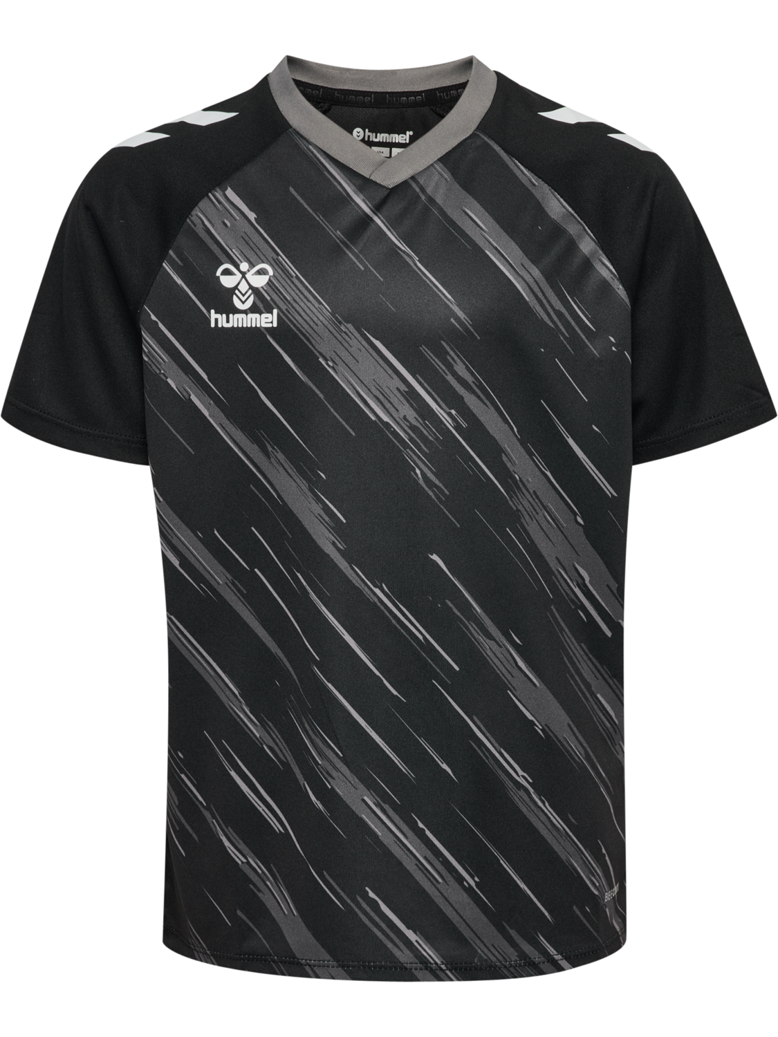 hmlMATCH TRIUMPH JERSEY S/S KIDS, BLACK/STEEL GRAY, packshot