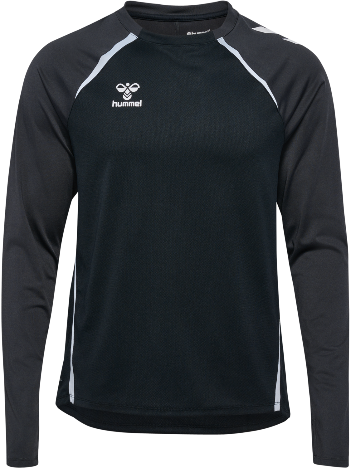 hmlLEAD 2.0 CREW SWEAT, BLACK/ASPHALT, packshot