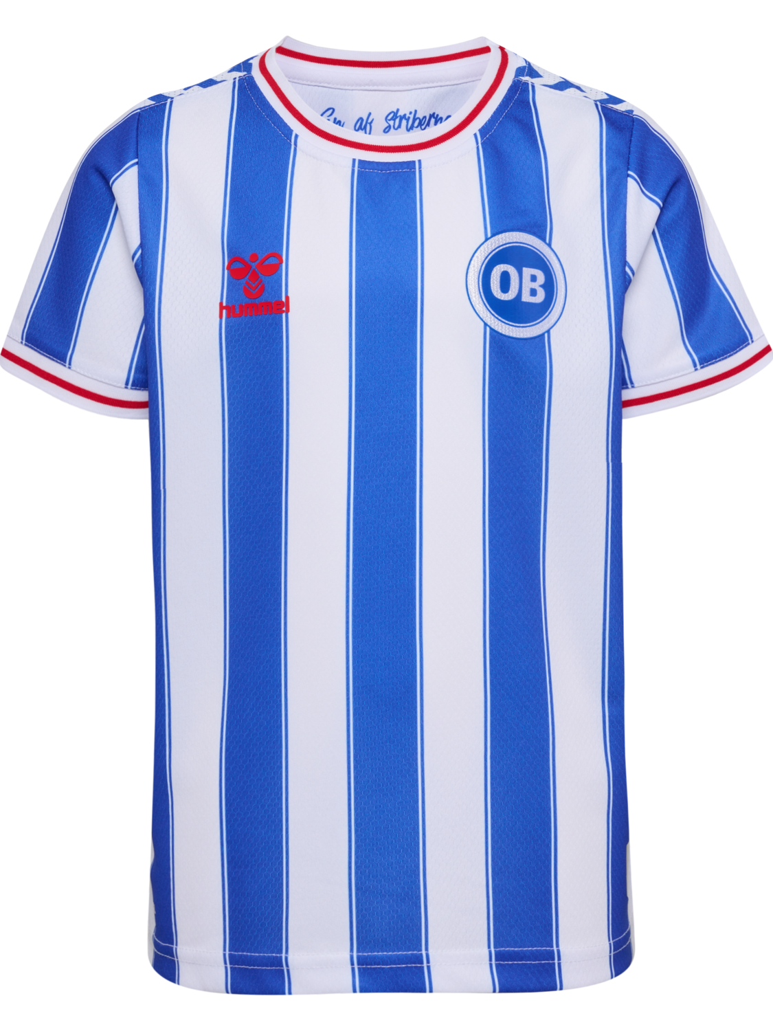 OB 23/24 HOME JERSEY S/S KIDS, WHITE/LAPIS BLUE UNSPONSORED, packshot
