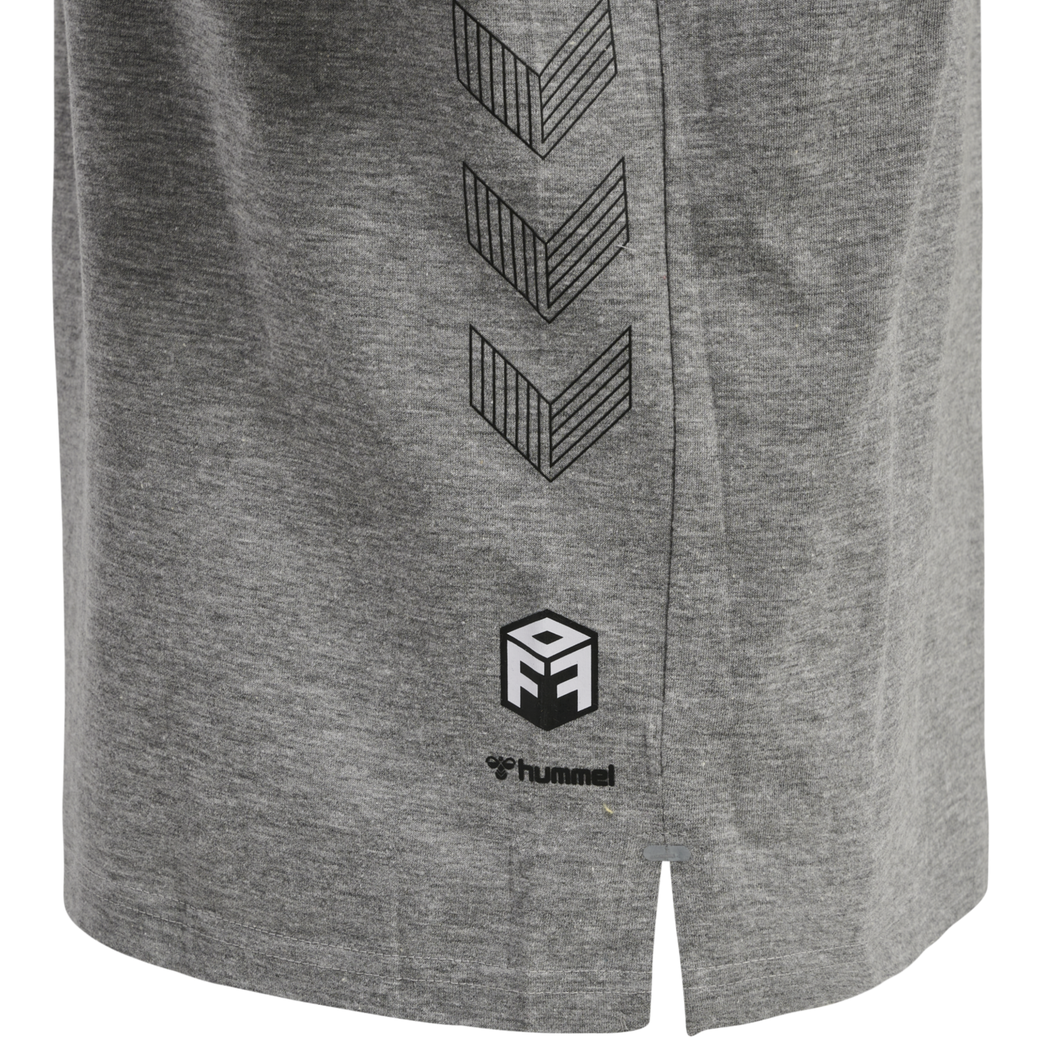hmlMOVE GRID COTTON T-SHIRT S/S KID, GREY MELANGE, packshot