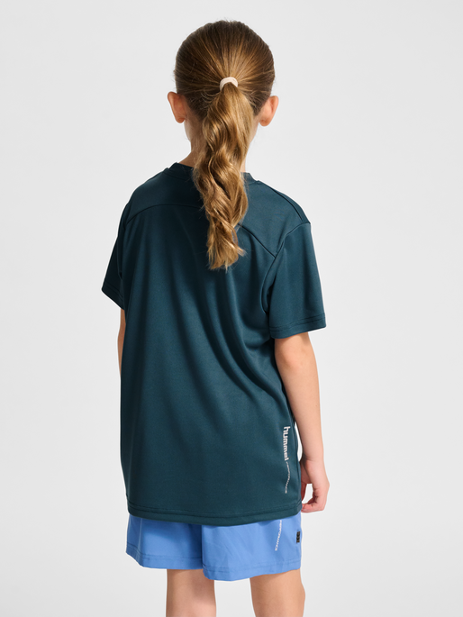 hmlJR PULSE TRAINING T-SHIRT, STARGAZER, model