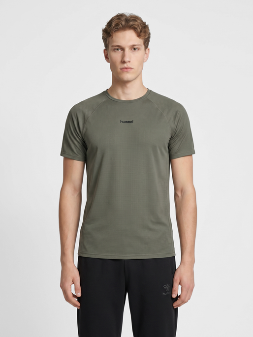 hmlMOMENTUM T-SHIRT S/S, CASTOR GRAY, model