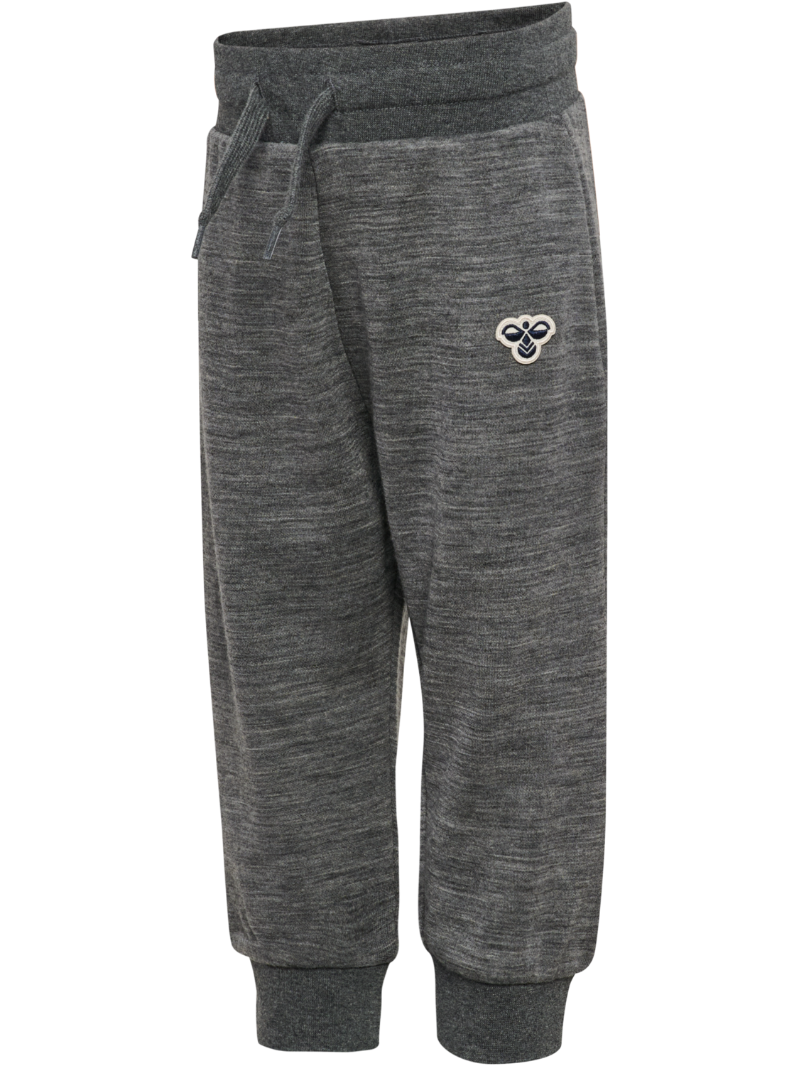hmlMINI WOOL PANTS BEE, DARK GREY MELANGE, packshot