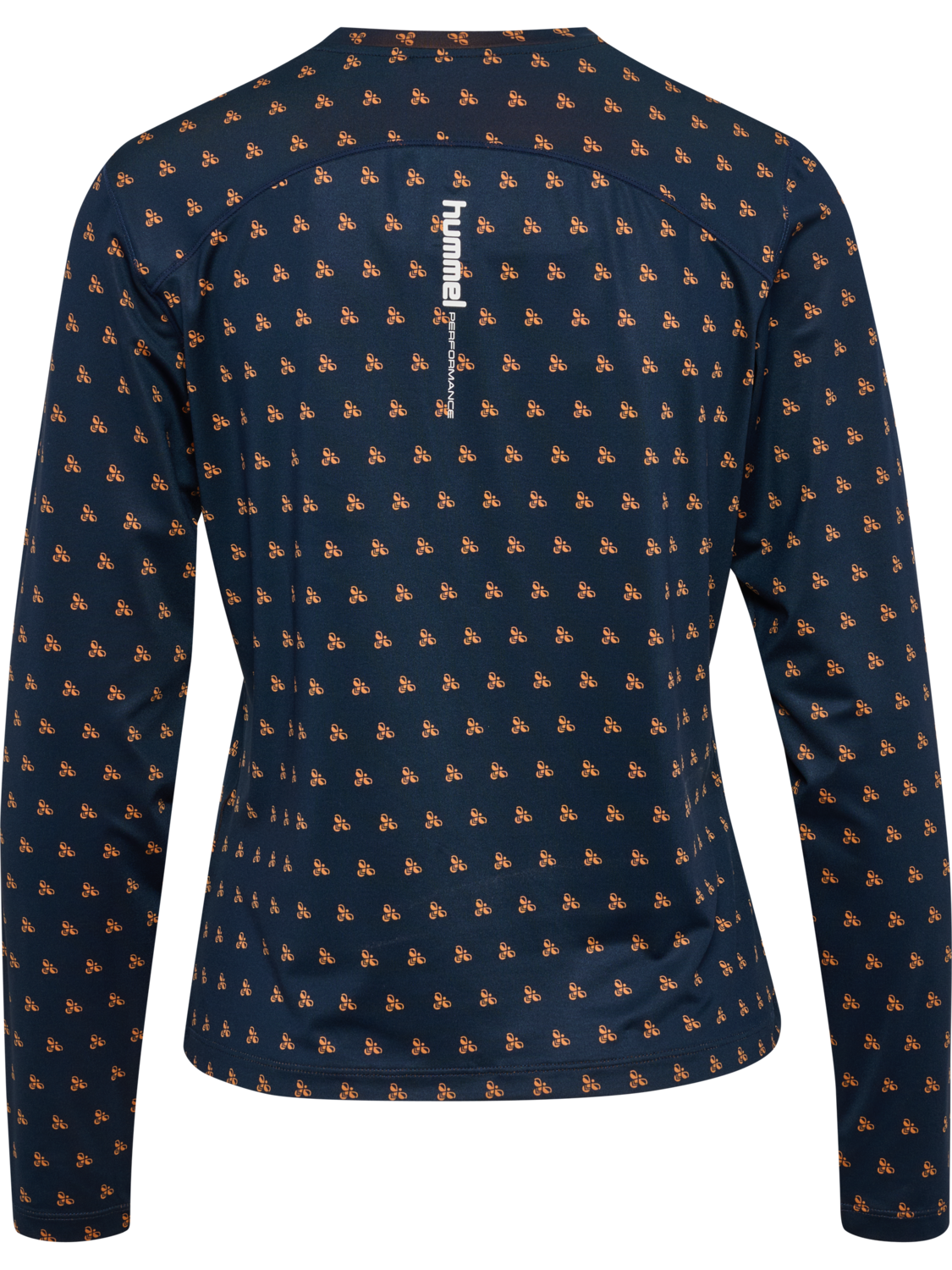 hmlFAST W T-SHIRT L/S, DRESS BLUES/DUSTY ORANGE, packshot