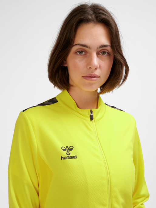 hmlAUTHENTIC PL ZIP JACKET WOMAN, BLAZING YELLOW, model