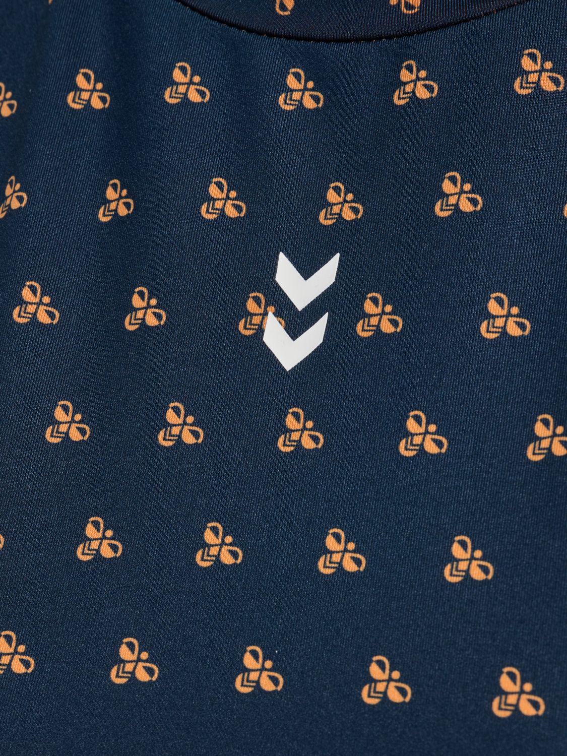 hmlFAST W T-SHIRT L/S, DRESS BLUES/DUSTY ORANGE, packshot