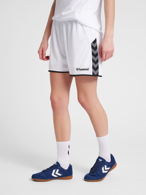 hmlAUTHENTIC POLY SHORTS WOMAN, WHITE, model