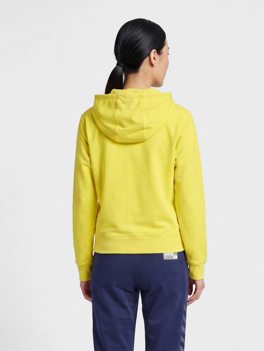 hmlGO 2.0 ZIP HOODIE WOMAN, BLAZING YELLOW, model