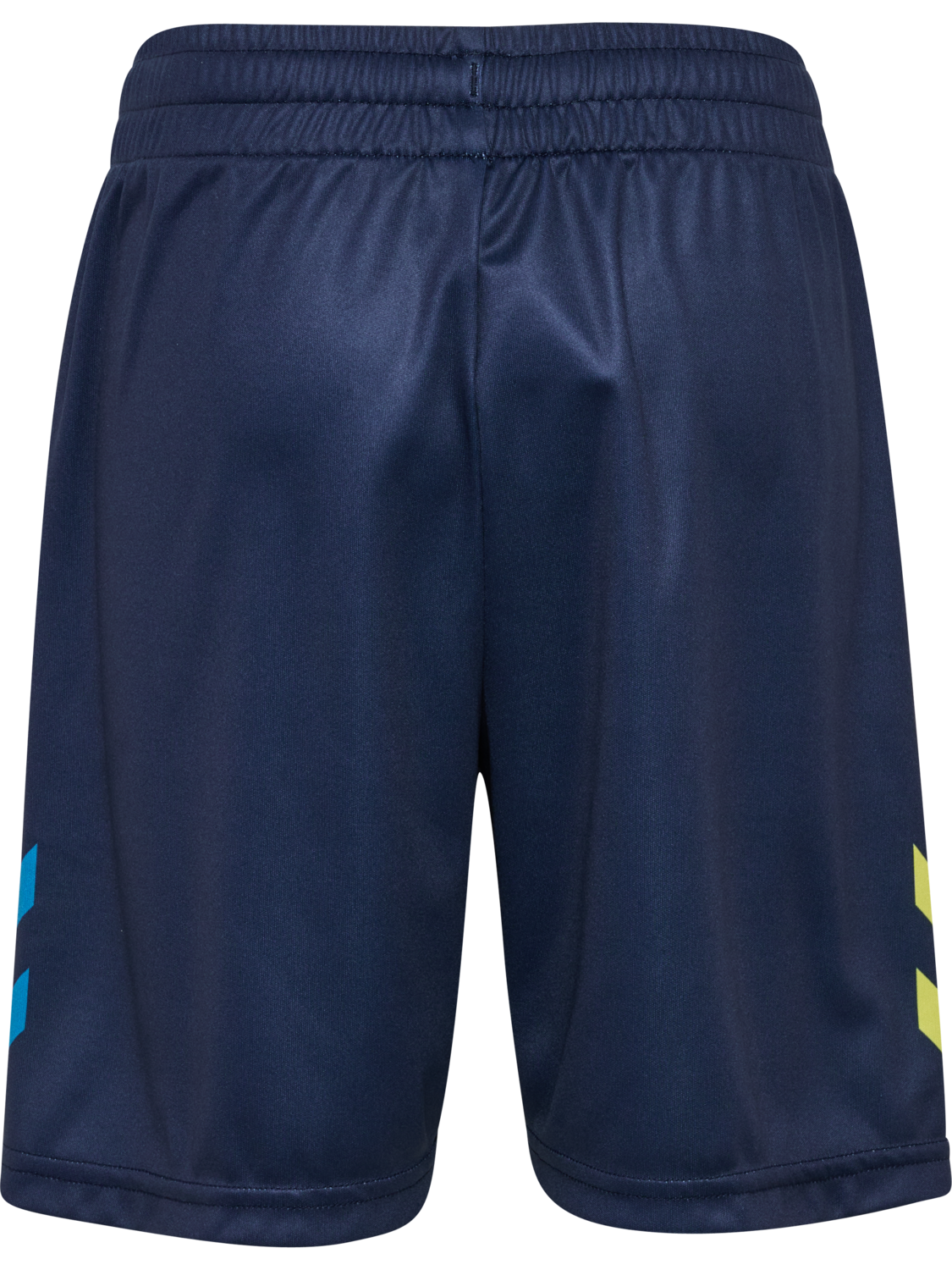 hmlSHIMMER SHORTS, DRESS BLUES/LIMEADE, packshot