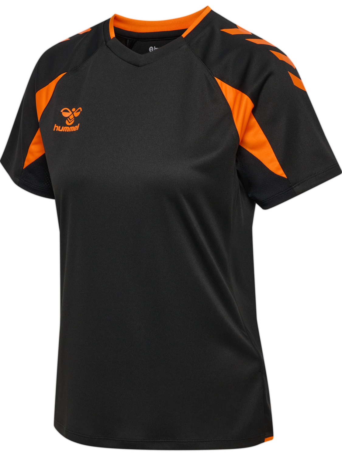 hmlCORE 2.0 JERSEY S/S WOMAN, BLACK/ORANGE TIGER, packshot