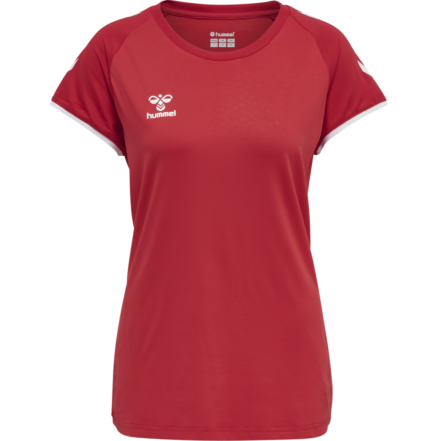 hmlCORE VOLLEY STRETCH TEE WO, TRUE RED, packshot