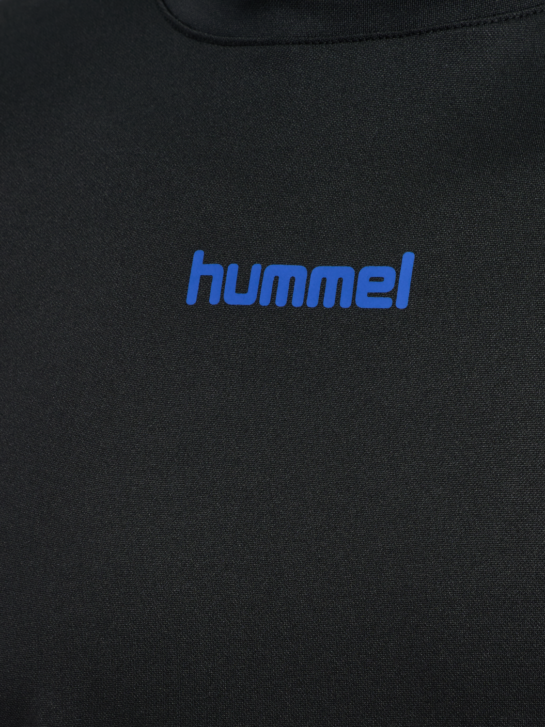 hmlBLAZE CLUB 26 POLY TEE, BLACK/BLUE, packshot