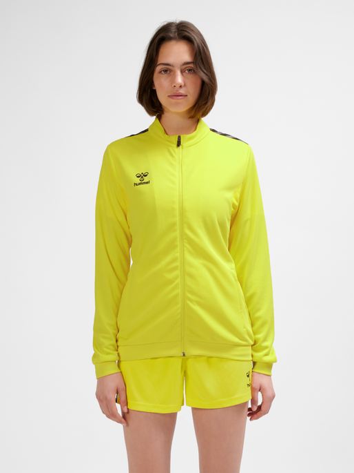 hmlAUTHENTIC PL ZIP JACKET WOMAN, BLAZING YELLOW, model