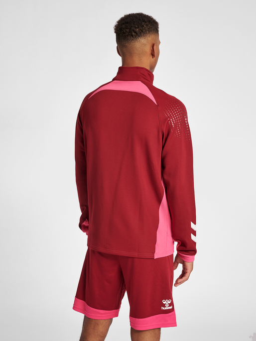 hmlLEAD POLY ZIP JACKET, BIKING RED, model