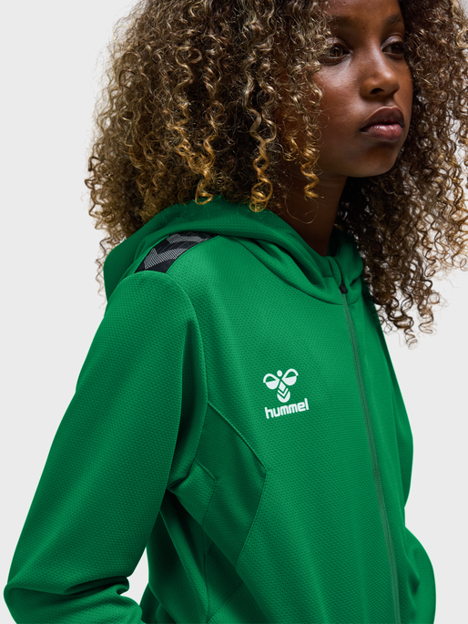 hmlAUTHENTIC PL ZIP HOODIE KIDS, JELLY BEAN, model