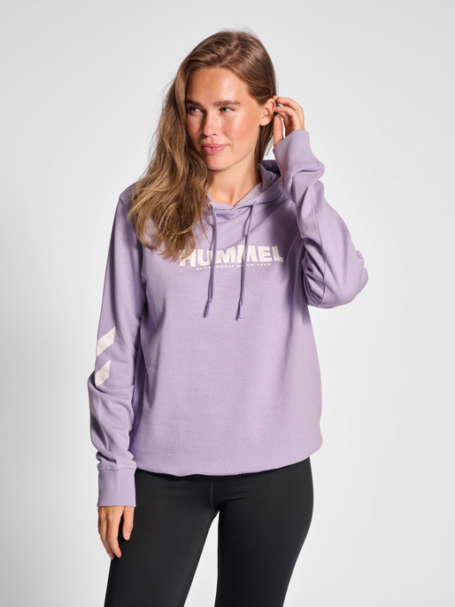 hmlLEGACY LOGO HOODIE, HEIRLOOM LILAC, model