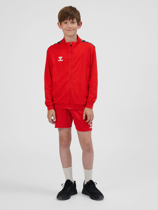 hmlAUTHENTIC PL ZIP JACKET KIDS, TRUE RED, model