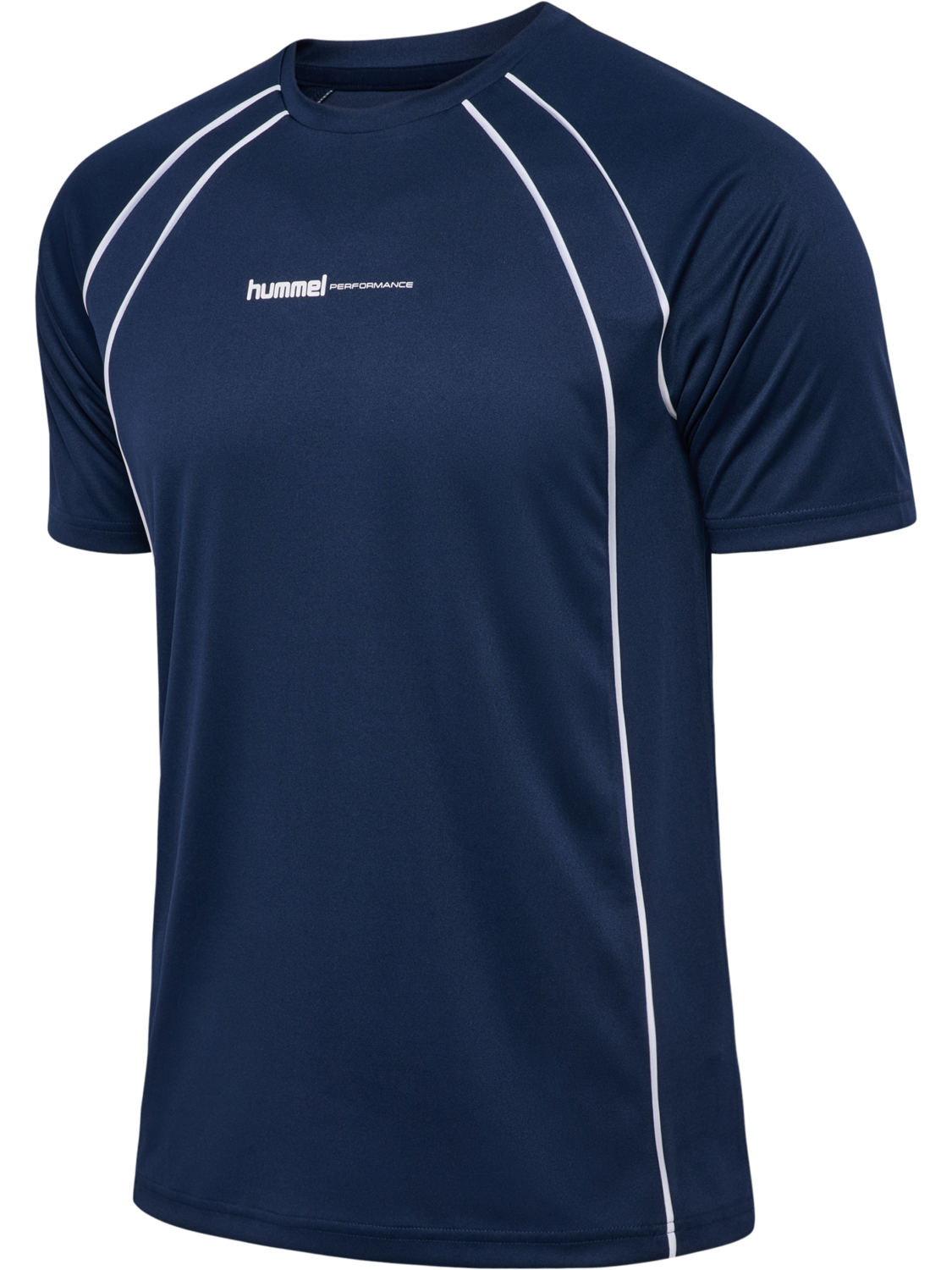 hmlPULSE TRAINING PRINT T-SHIRT SS, DRESS BLUES, packshot