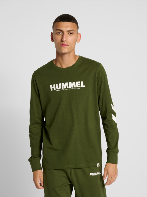 hmlLEGACY T-SHIRT L/S, RIFLE GREEN, model