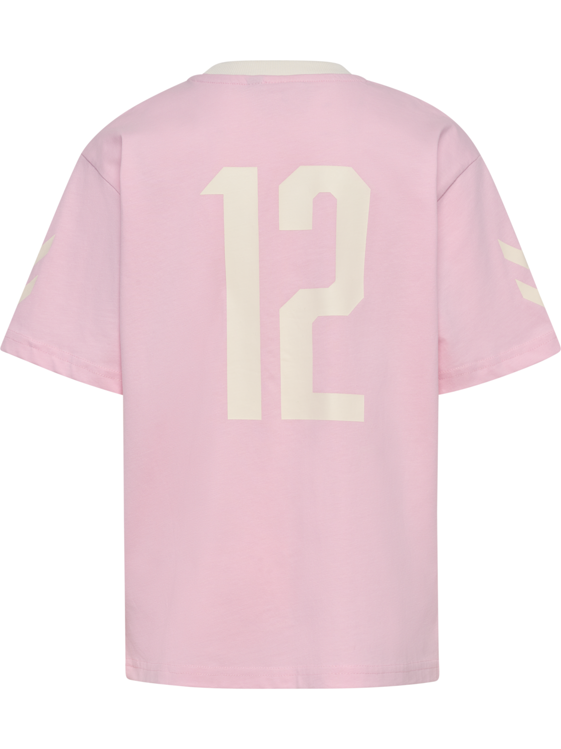 hmlJR LOOSE CHEVRON T-SHIRT SS, ROSEATE SPOONBILL, packshot