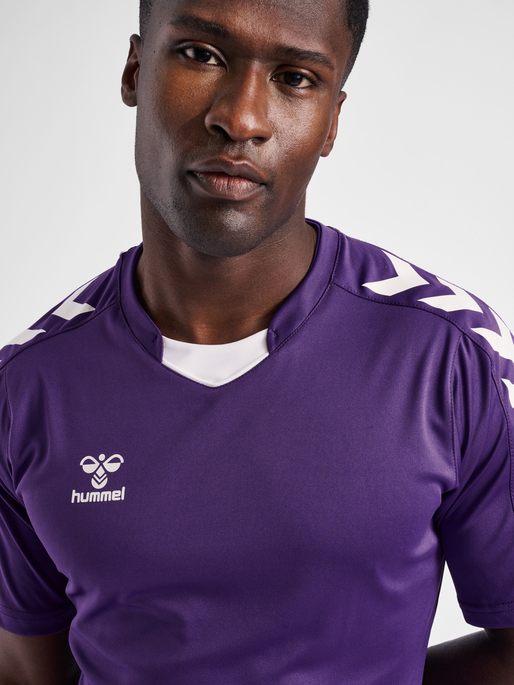 hmlCORE XK POLY JERSEY S/S, ACAI/WHITE, model