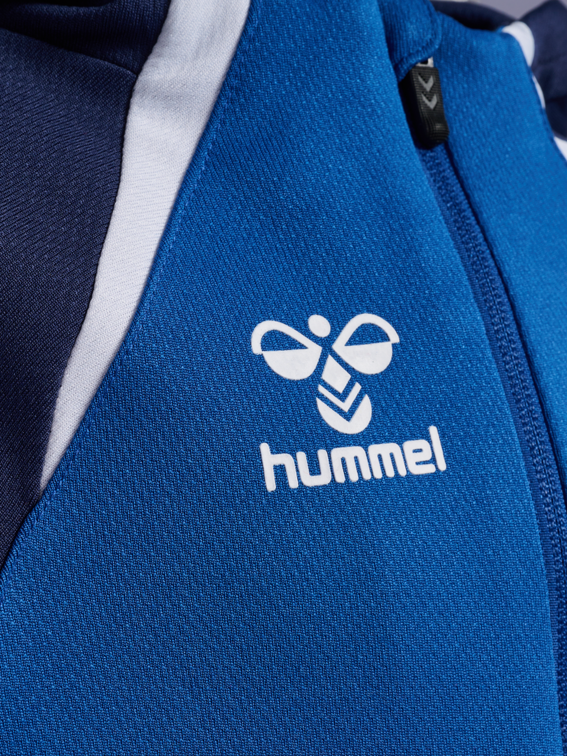 hmlLEAD 2.0 ZIP HOODIE KIDS, TRUE BLUE/MARINE, packshot