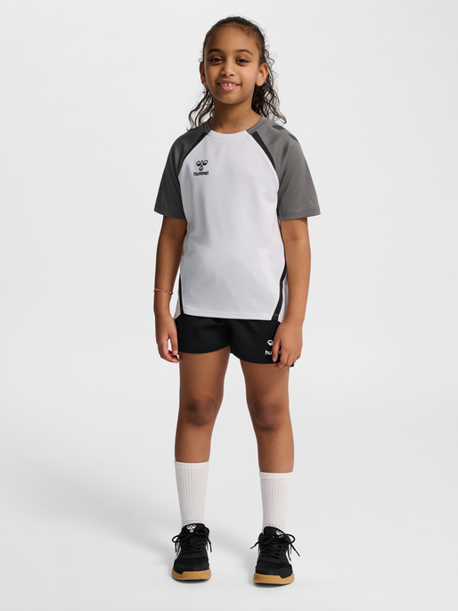 hmlLEAD 2.0 JERSEY S/S KIDS, WHITE/STEEL GRAY, model