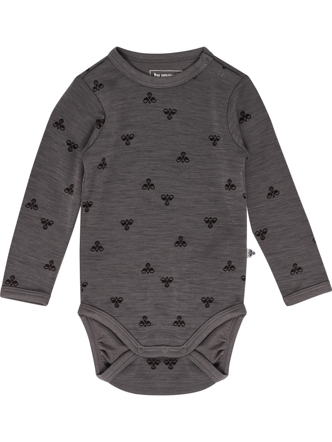 hmlMINI WOOL BODY L/S, CHARCOAL GRAY, packshot
