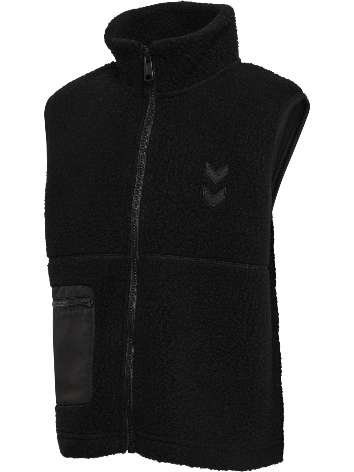 hmlJR MARTINI FLEECE ZIP VEST, BLACK BEAUTY, packshot
