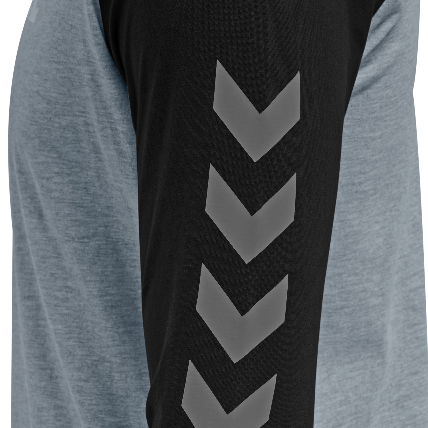 hmlLEGACY BLOCKED T-SHIRT L/S, GREY MELANGE, packshot