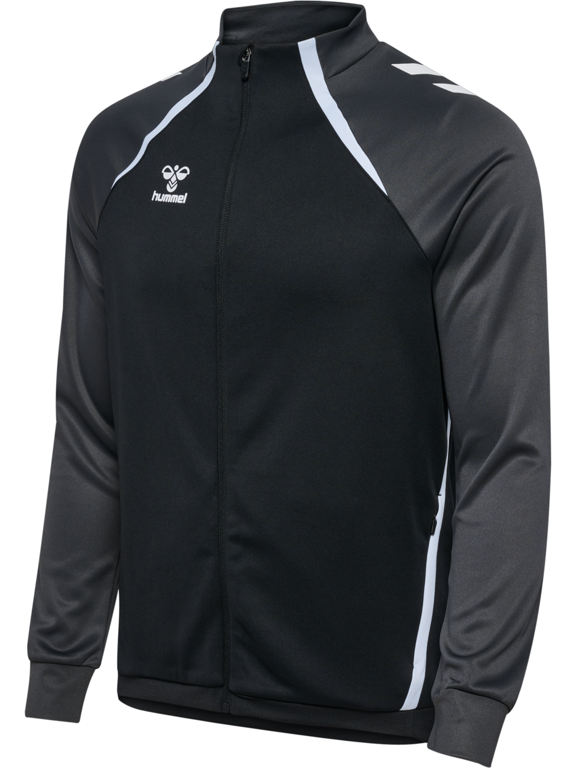 hmlLEAD 2.0 TRACK ZIP JACKET, BLACK/ASPHALT, packshot