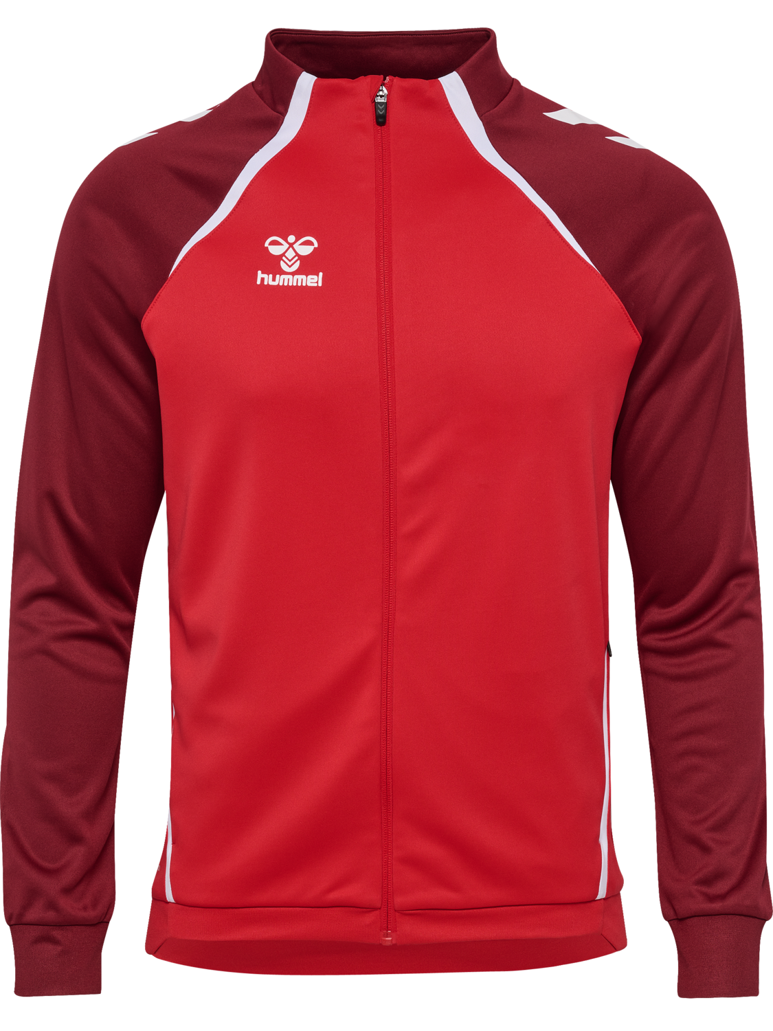 hmlLEAD 2.0 TRACK ZIP JACKET, TRUE RED/MAROON, packshot