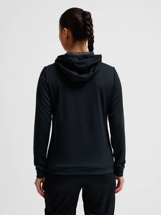 hmlAUTHENTIC PL ZIP HOODIE WOMAN, BLACK, model