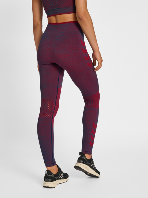 hmlMT ALY SEAMLESS HW TIGHTS, INSIGNIA BLUE/CABERNET MELANGE, model