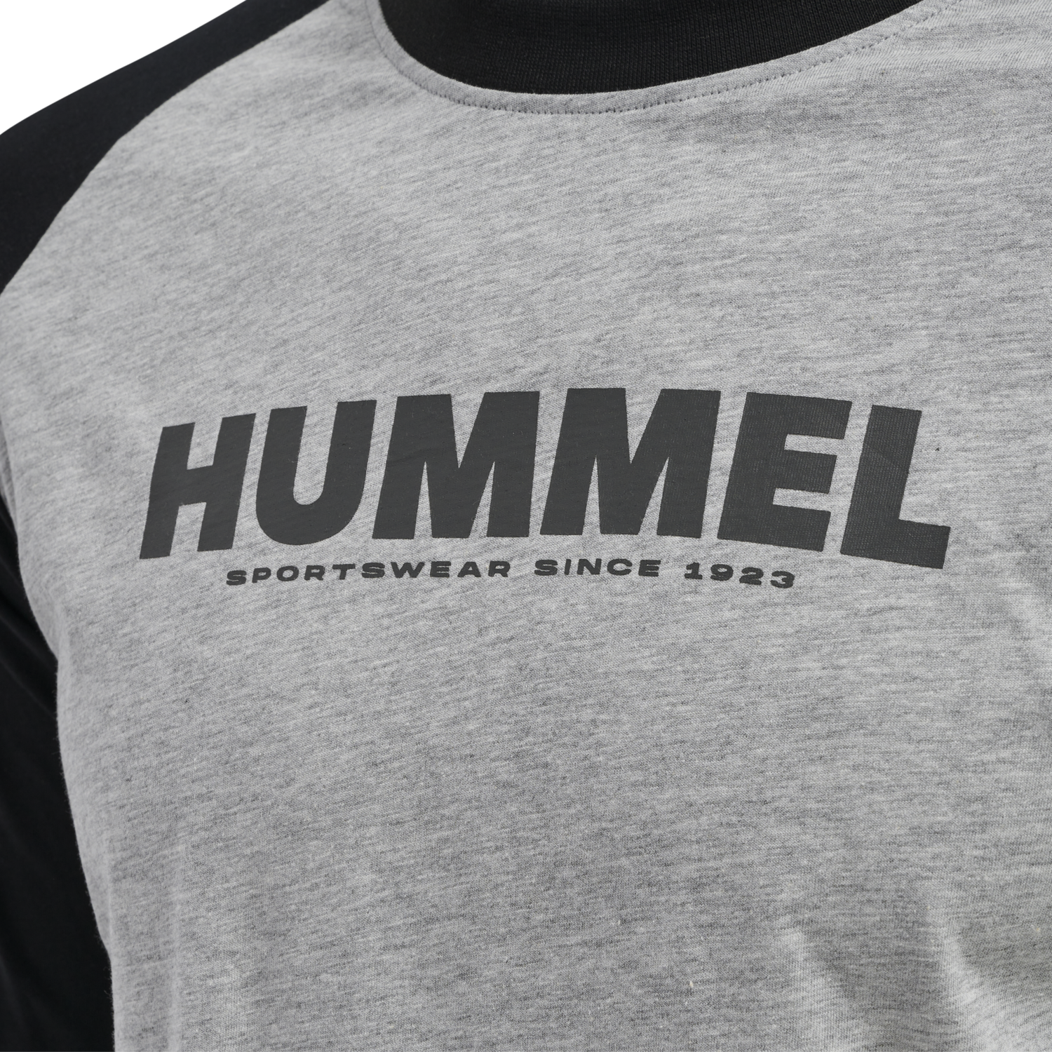 hmlLEGACY BLOCKED T-SHIRT L/S, GREY MELANGE, packshot