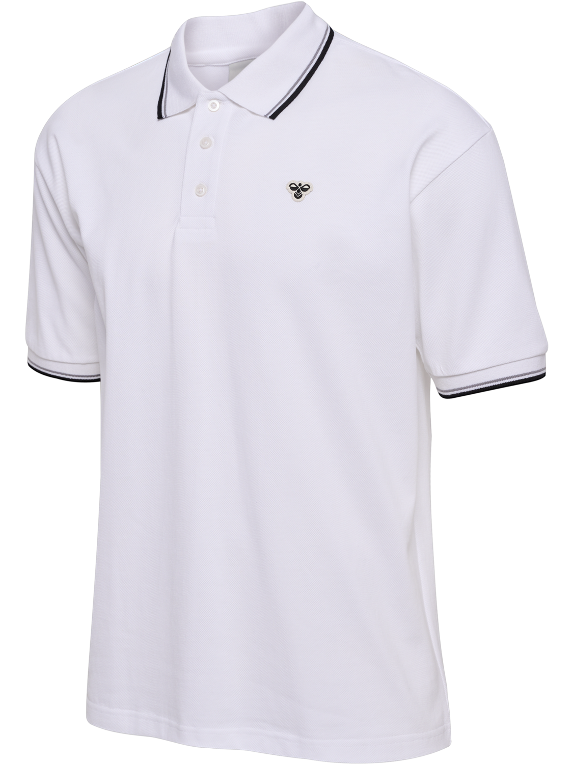 hmlLOOSE POLO SHIRT S/S BEE, WHITE, packshot