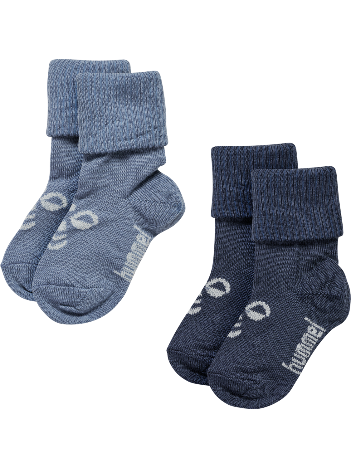hmlMINI WOOL 2-PACK SOCKS, OMBRE BLUE/FLINT STONE, packshot