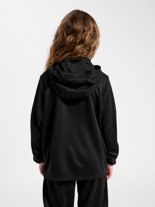 hmlSHIMMER TRACK JACKET KIDS, BLACK/BRIDAL ROSE, model