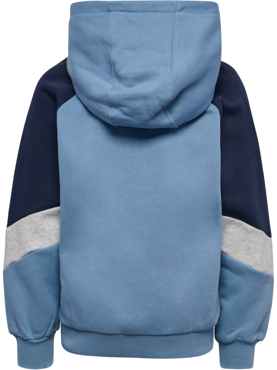 hmlJR LOOSE BLOCKED HOODIE, FADED DENIM, packshot