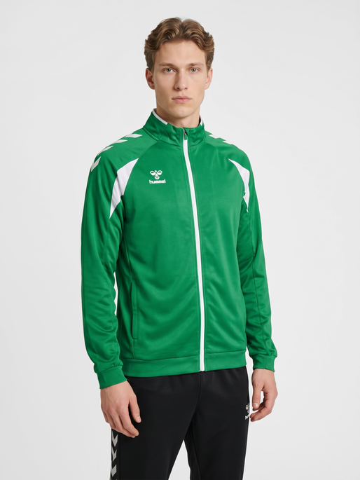 hmlCORE 2.0 TRACK ZIP JACKET, JELLY BEAN/WHITE, model