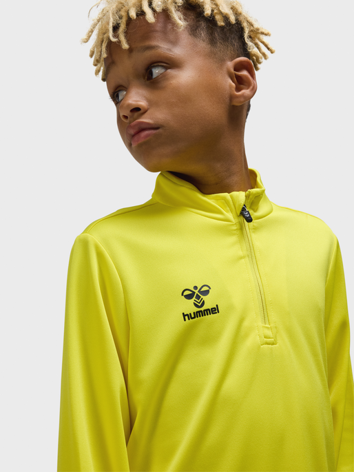 hmlESSENTIAL HALF-ZIP KIDS, BLAZING YELLOW, model