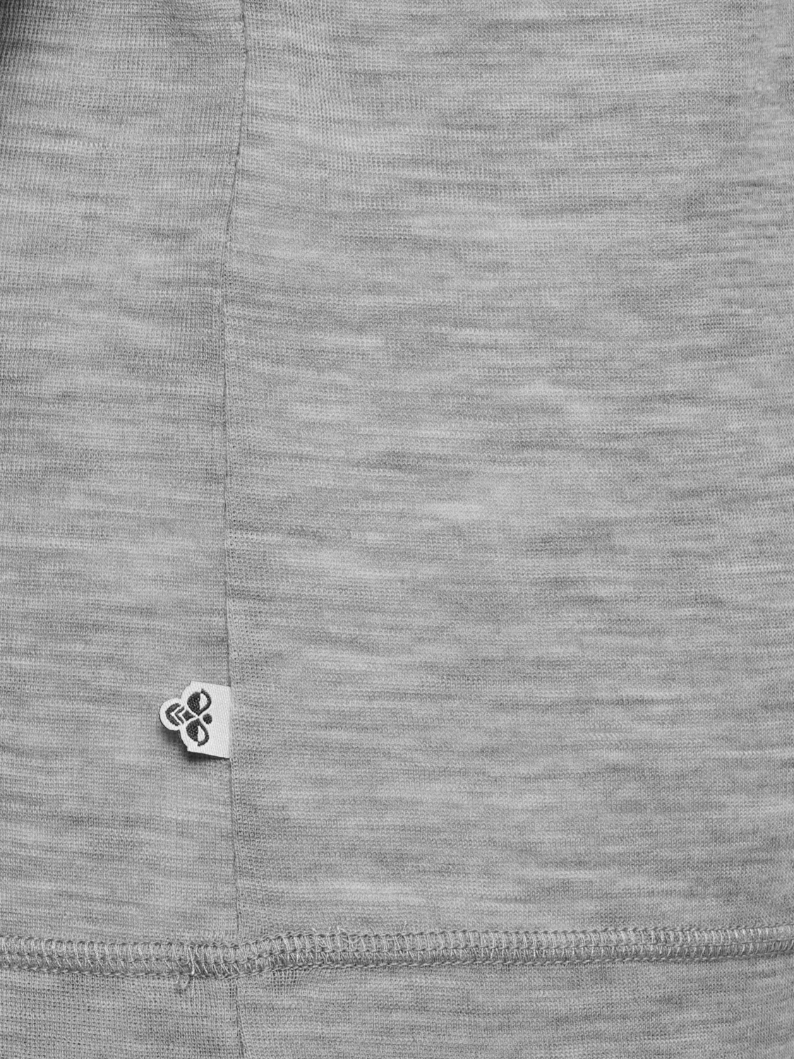 hmlJR WOOL RIB T-SHIRT L/S, GREY MELANGE, packshot