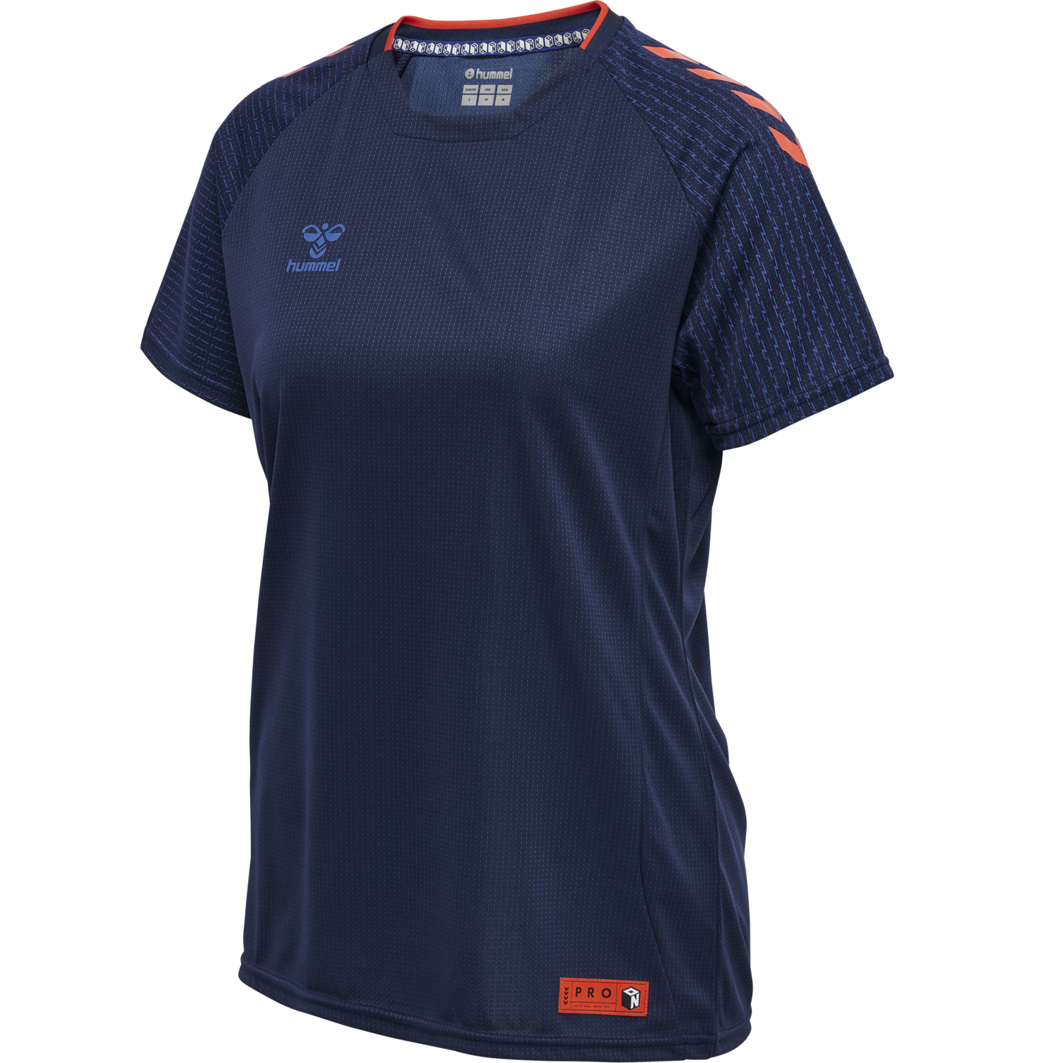hmlPRO GRID TRAINING JERSEY S/S WO, MARITIME BLUE/SURF THE WEB, packshot